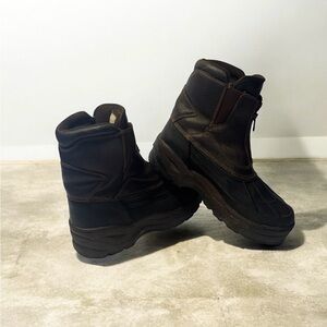 totes Men's Black and Brown Rain & Snow Boots